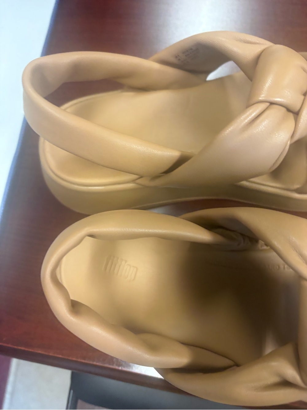 FitFlop Beige Knotted Slingback Sandals F Mode - Picture 6 of 14